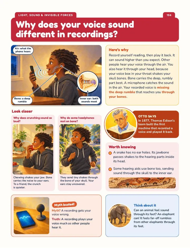 Page: Why does your voice sound different in recordings?